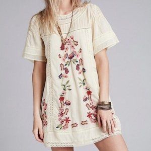Free People Perfectly Victorian Short Sleeve Cream